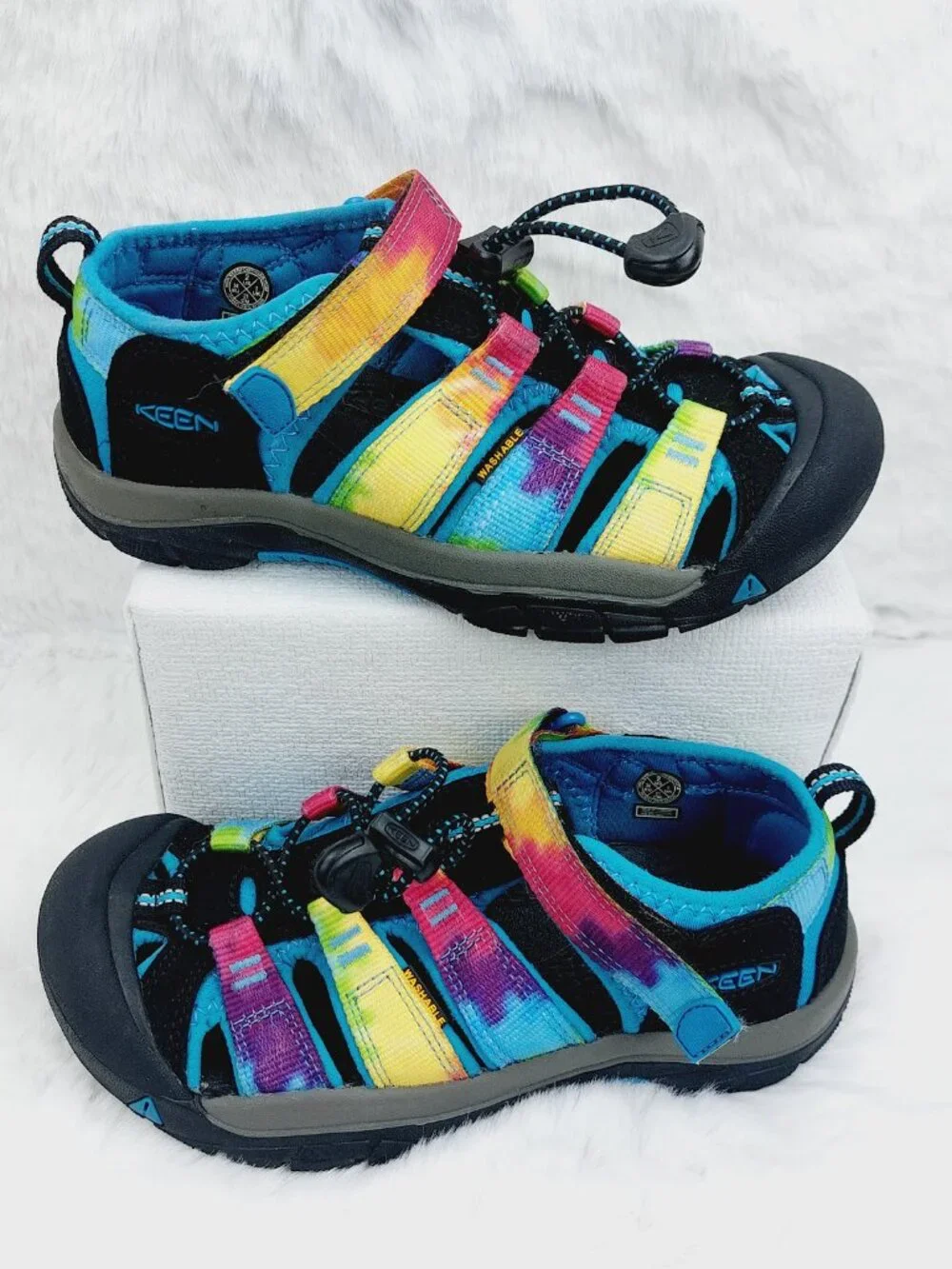 Keen Girl's Multicolor Newport H2 Close Toe Tie-Up Casual Sandal Size 2